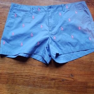 Blue and pink shorts